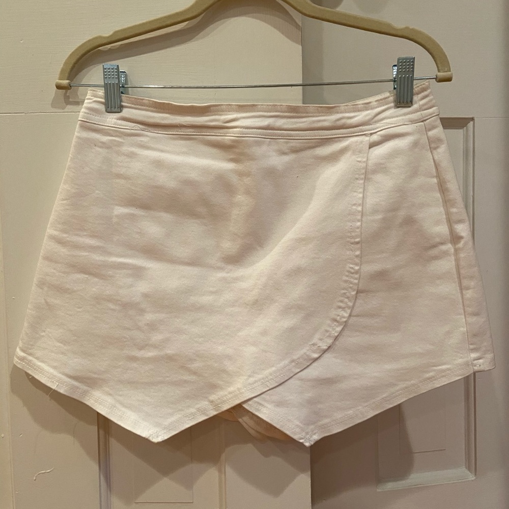 White Jean skort